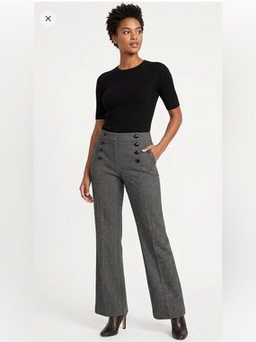 LOFT Original Dress Trouser Black and White Textured Size 4